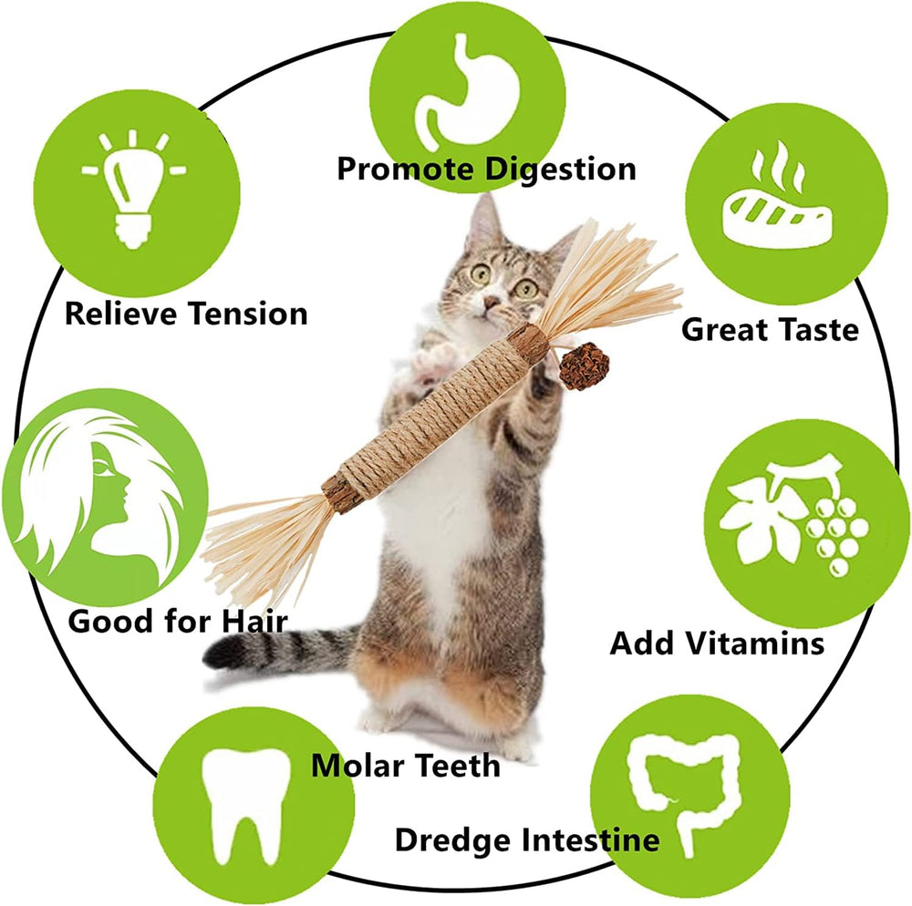 GREMBEB bite-resistant silvervine toy with reinforced hemp rope for durable chewing