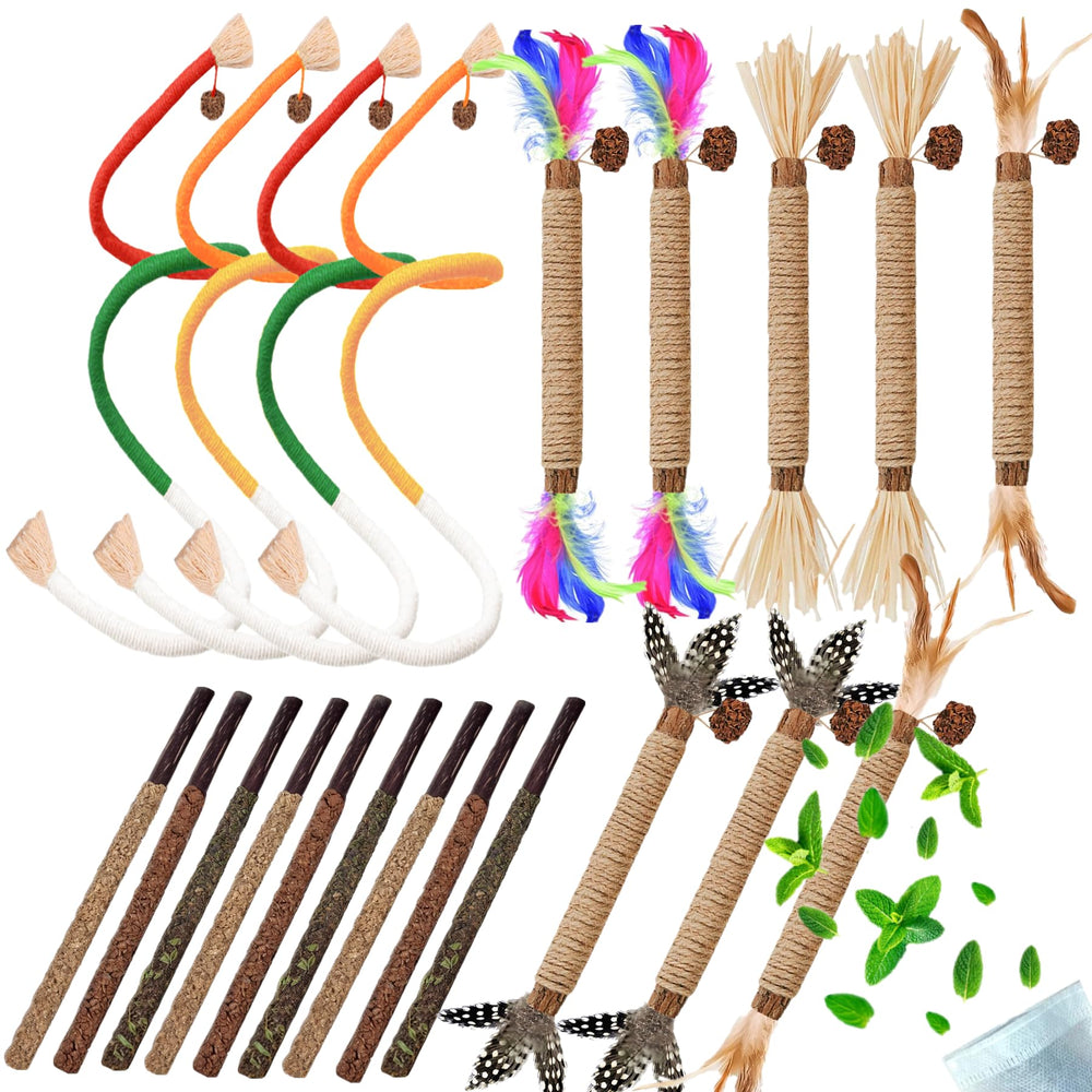 GREMBEB catnip bag with rope toy for interactive play and scent enrichment