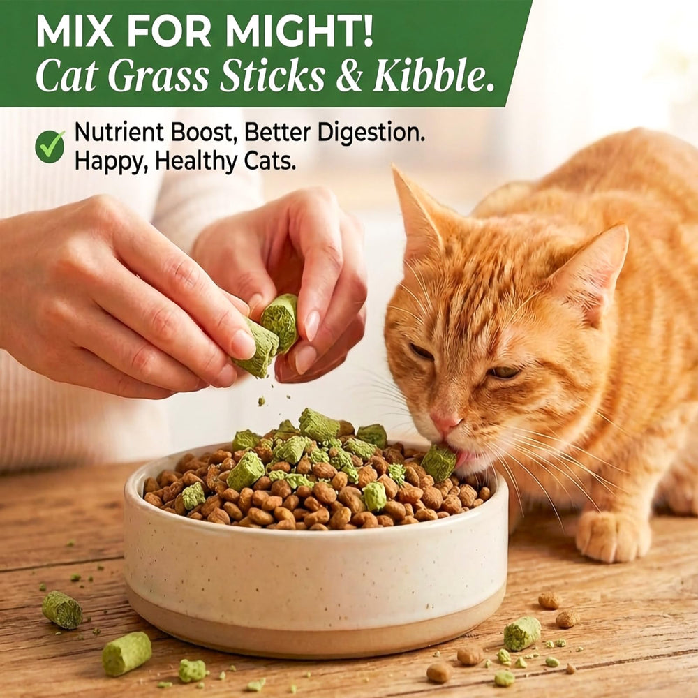 GREMBEB dental health crunch cat treat offers a crunchy bite for potential breath freshness.