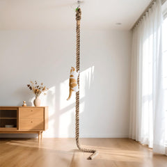 GRETJOB cat rope 2in diameter close-up, durable natural jute for long-lasting play.
