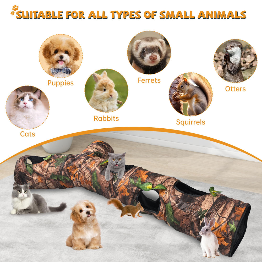 GRETMIX large-size tunnel accommodates 3–5 cats or small animals together.