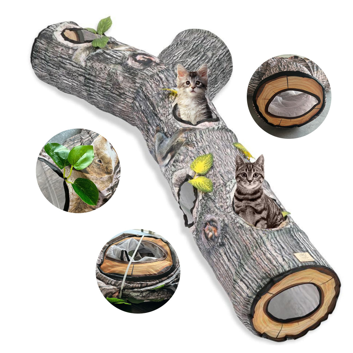 GRETMIX Cat Tunnel folded for easy storage, keeping play ready without clutter.