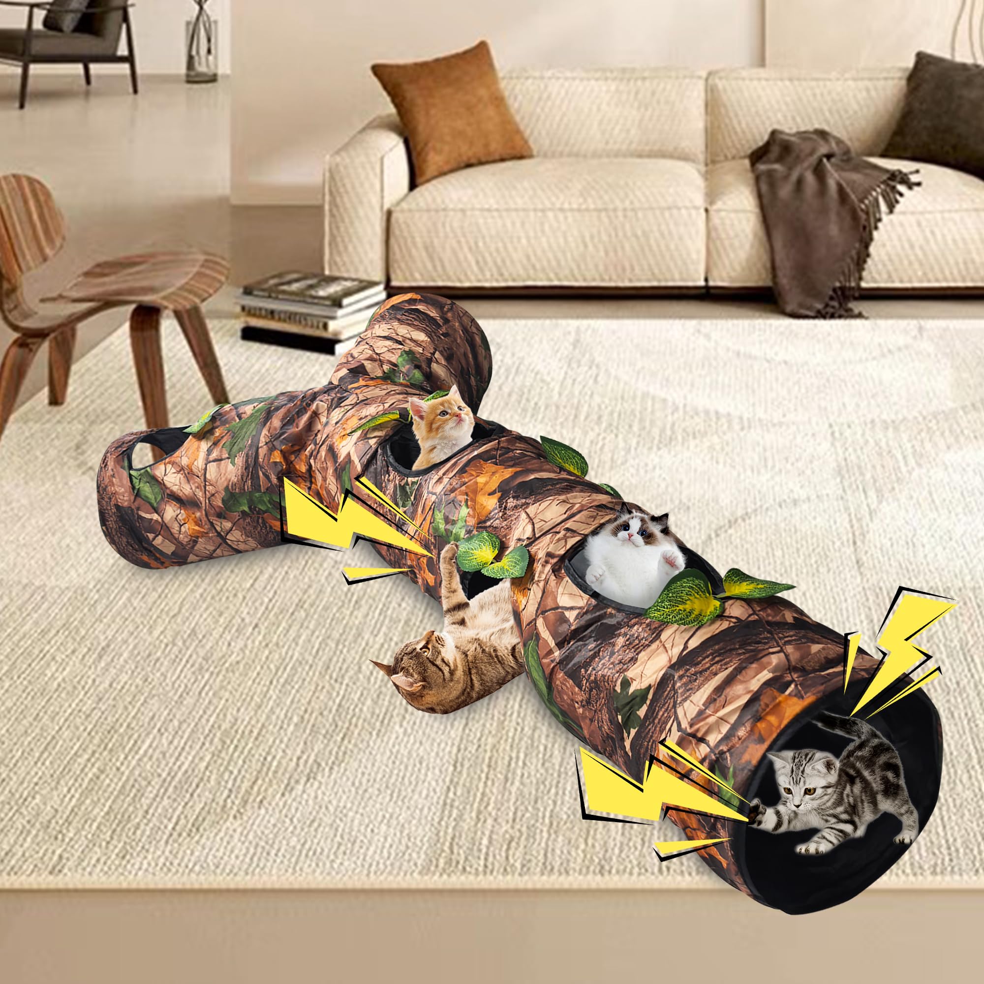 GRETMIX cat tunnel large size shows spacious play for multiple pets.