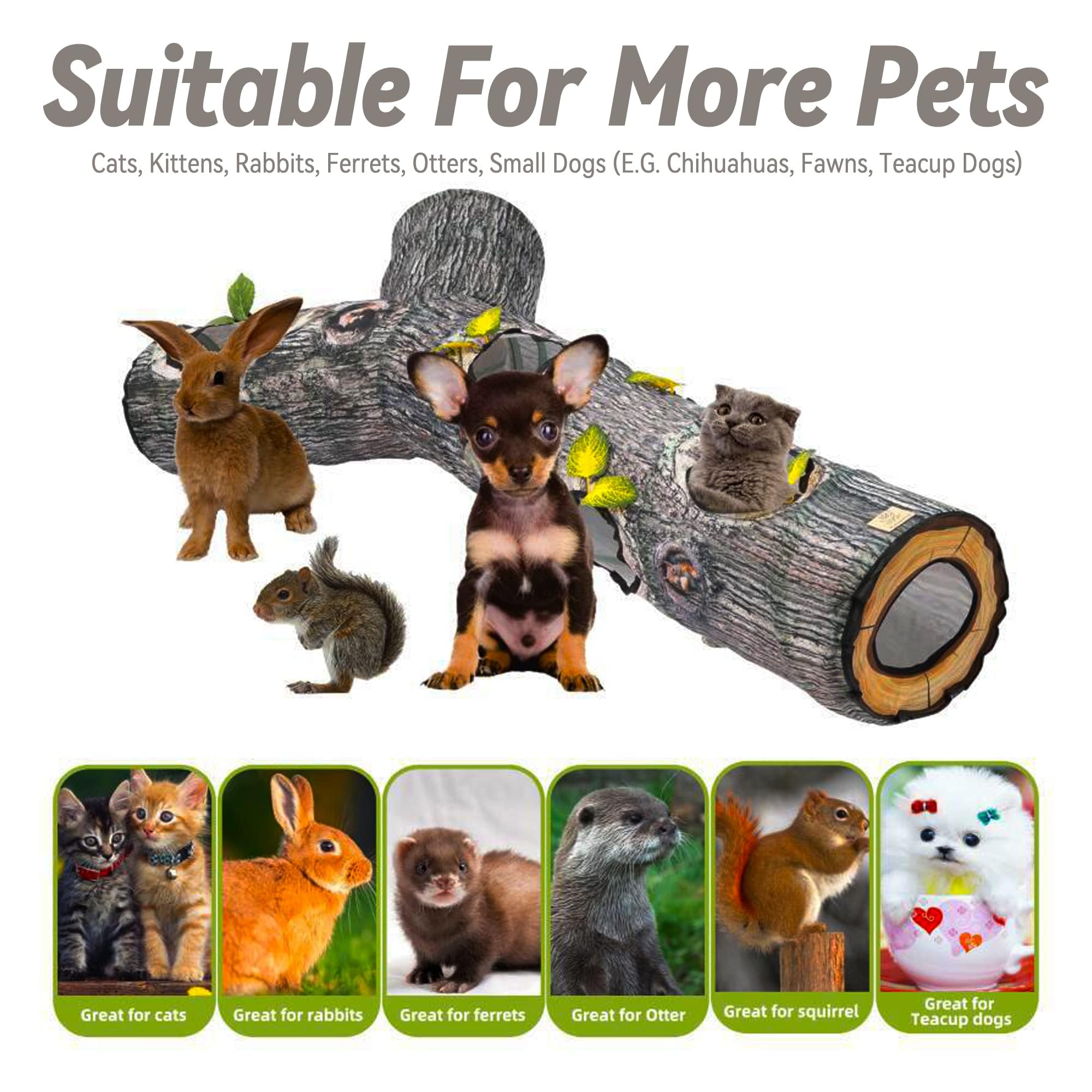 GRETMIX Cat Tunnel multi-cat-use supports shared fun and exercise for kittens and cats.