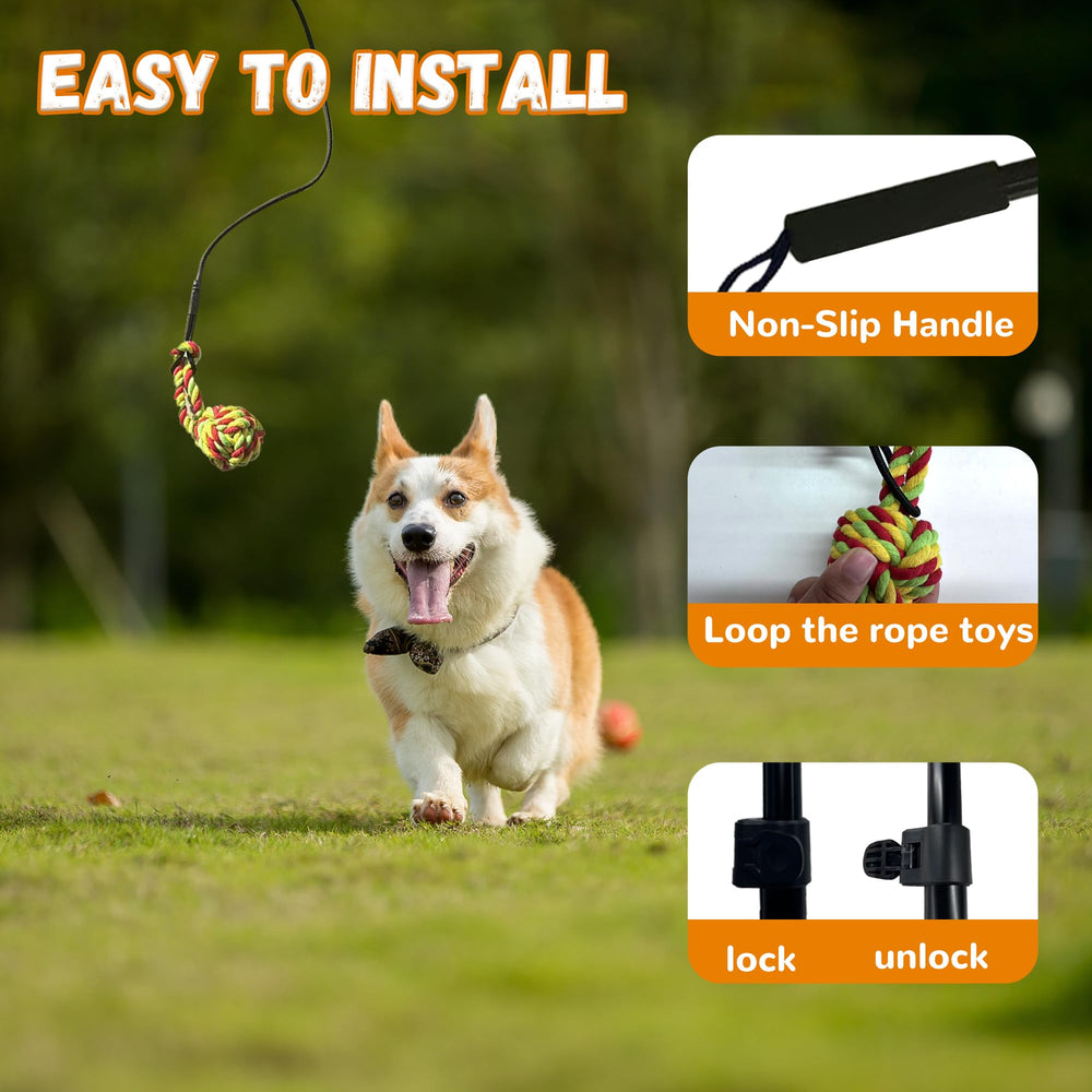 GRETMIX Flirt Pole non-slip handle ensures comfortable control.