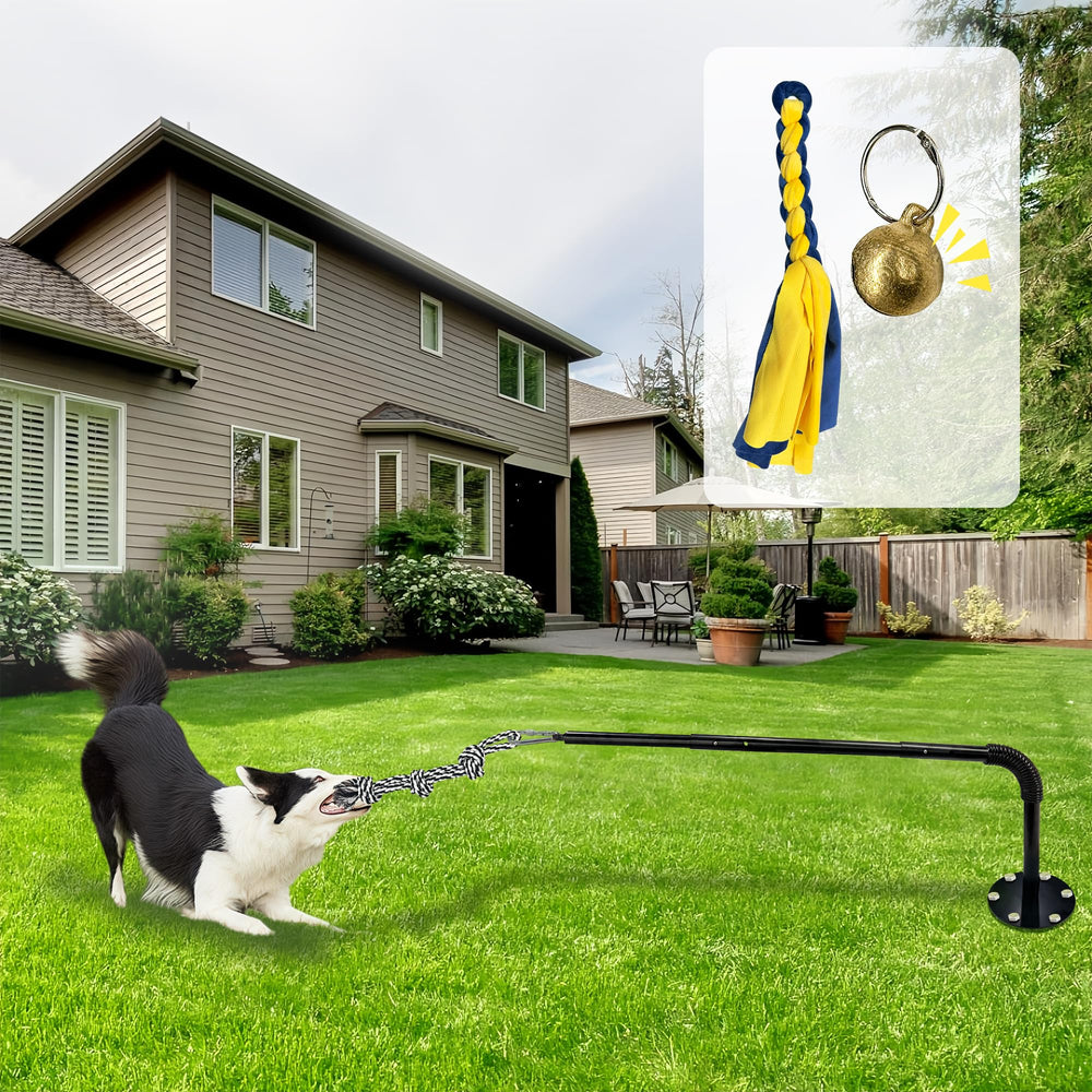 GRETMIX Tether Tug outdoor setup promotes active play and effortless at-home exercise