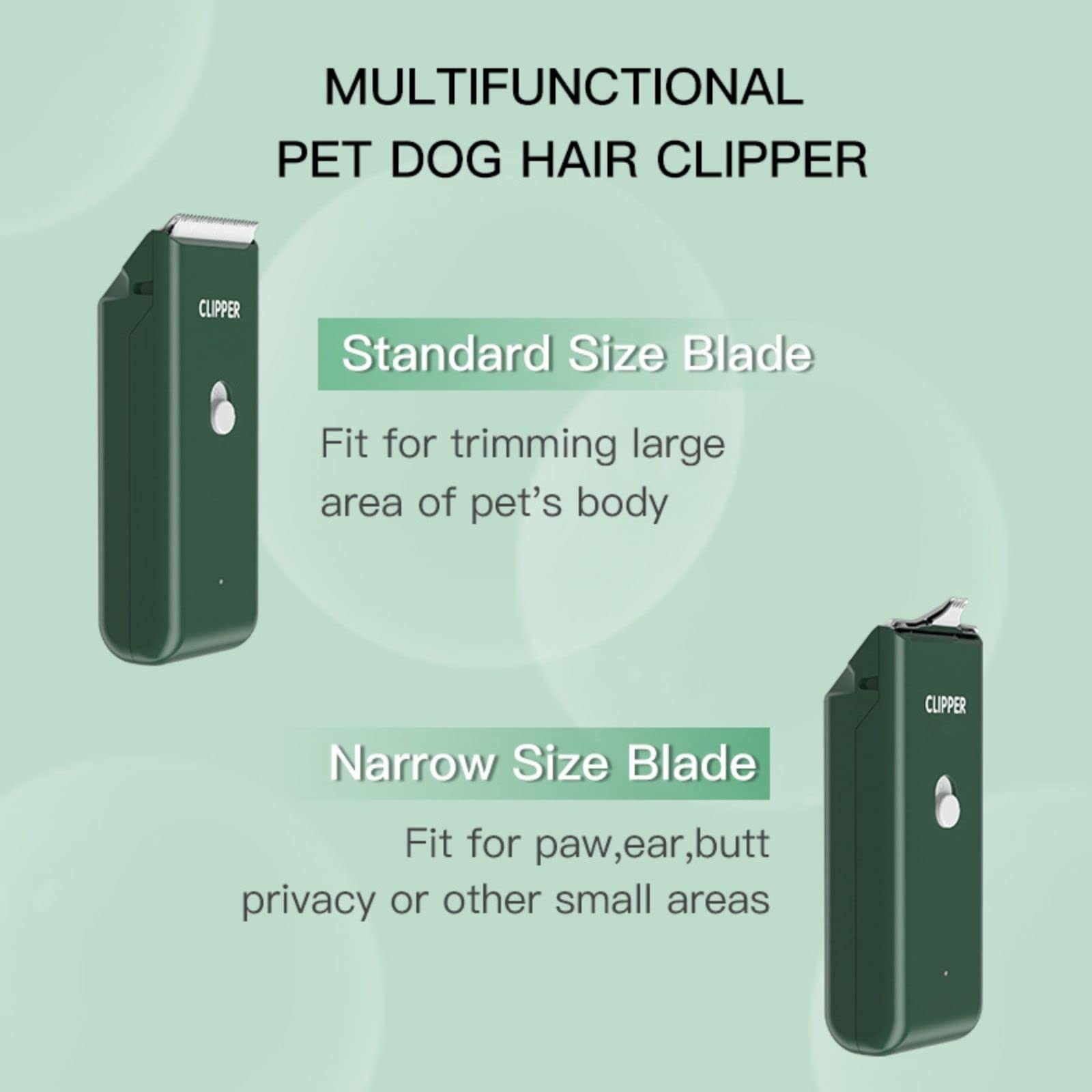 Grimgrow clipper in-use image shows comfortable grip and easy maneuverability for pets.