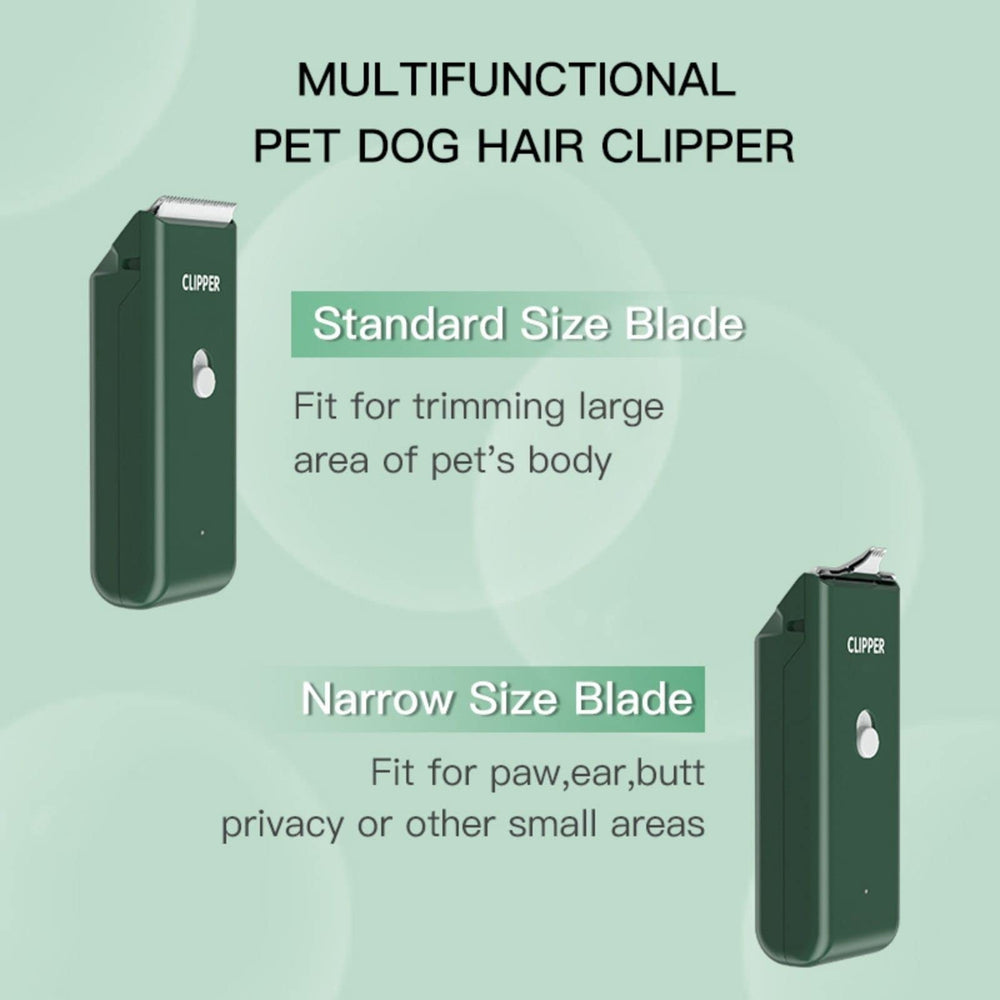 Grimgrow clipper in-use image shows comfortable grip and easy maneuverability for pets.