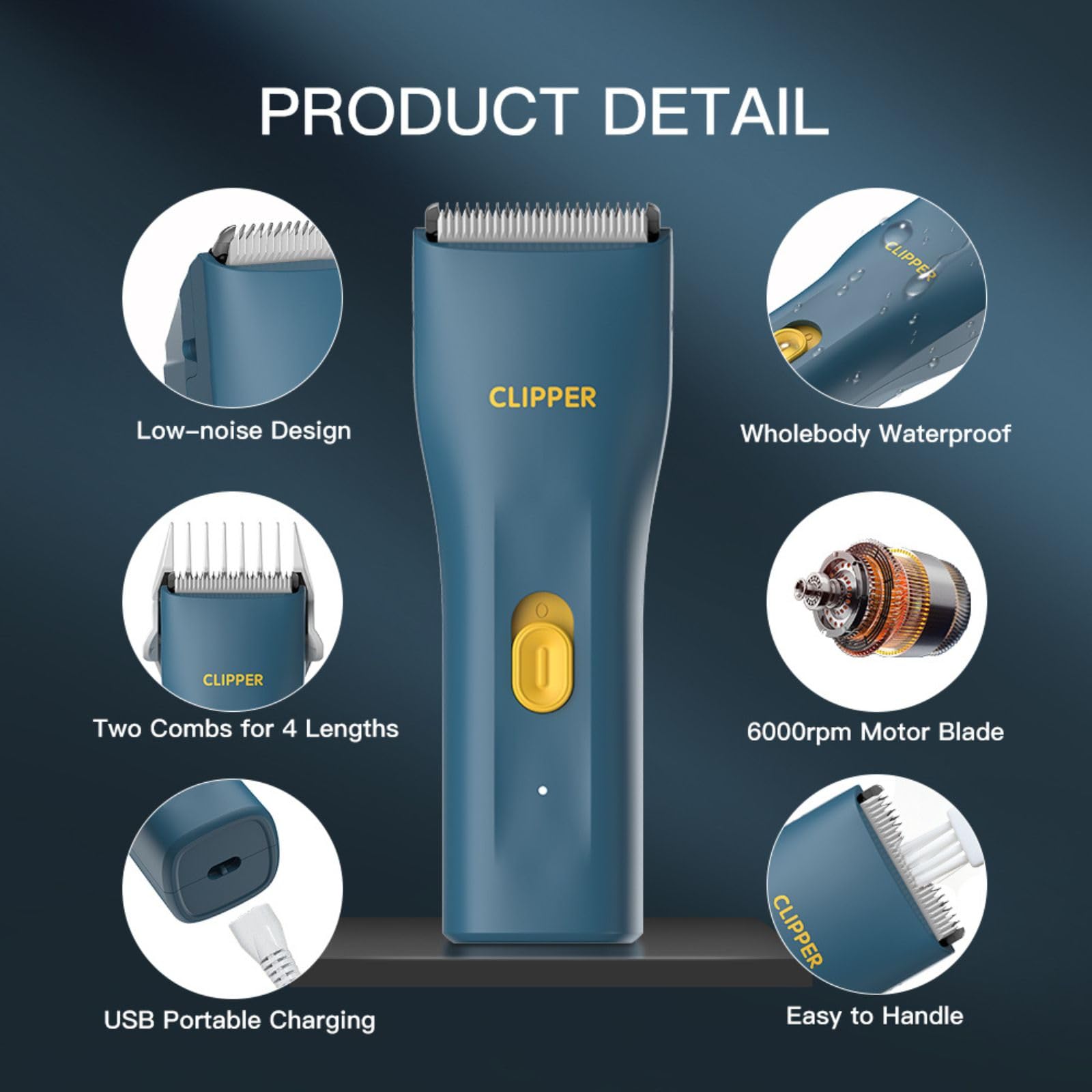 Grimgrow clipper low-noise design for calmer pets during trimming