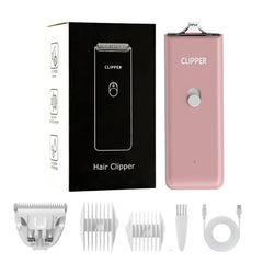 Grimgrow clipper packaging shows easy at-home grooming setup.