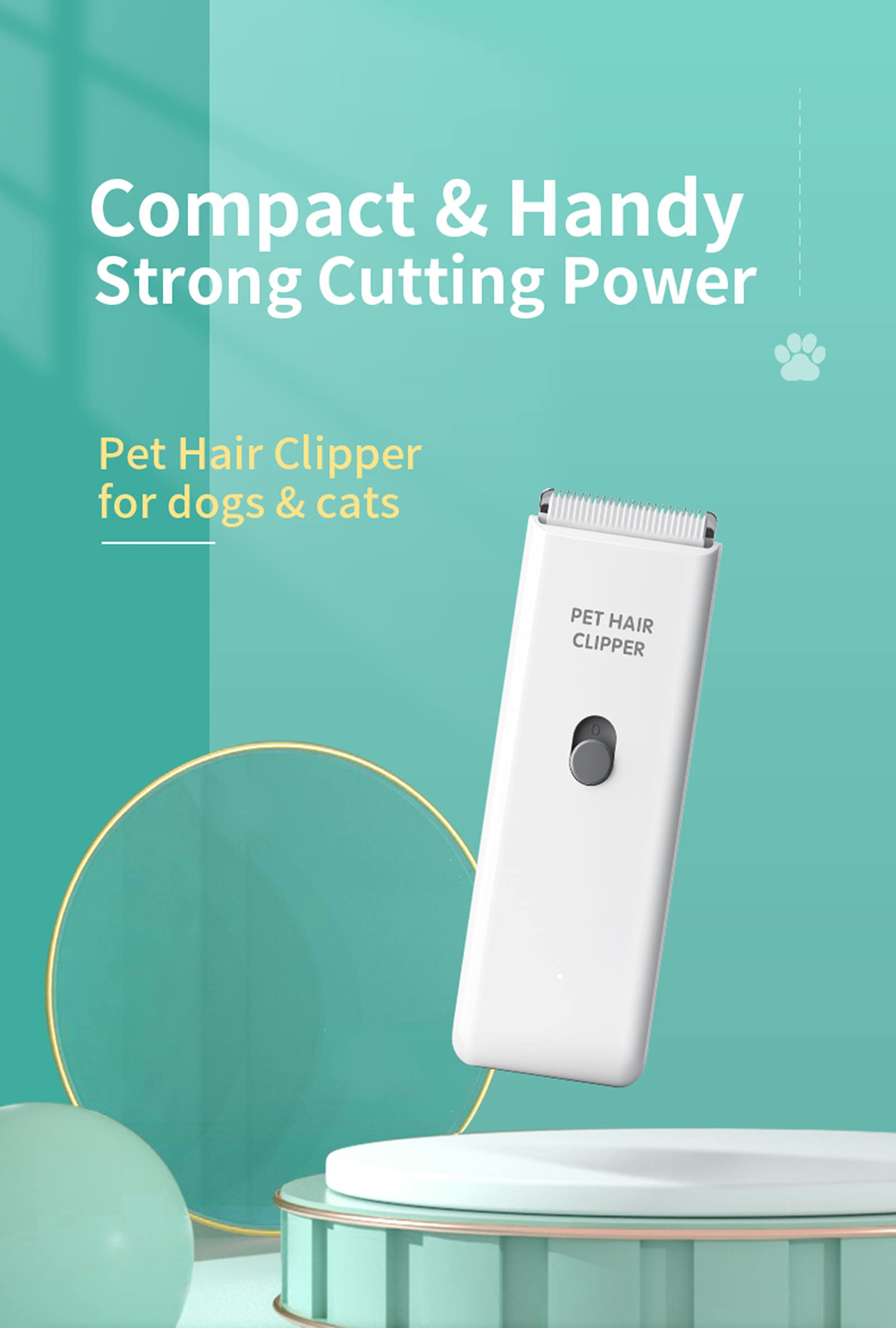 Grimgrow clipper features a lightweight ergonomic handle for comfortable grooming.