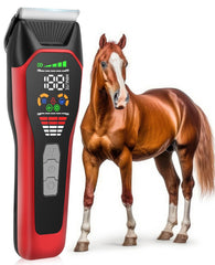 Grimgrow horse clipper detachable ceramic blade enables precise thick-coat trimming.