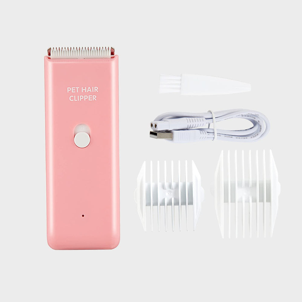 Grimgrow low-noise pet clipper reduces stress during grooming sessions.
