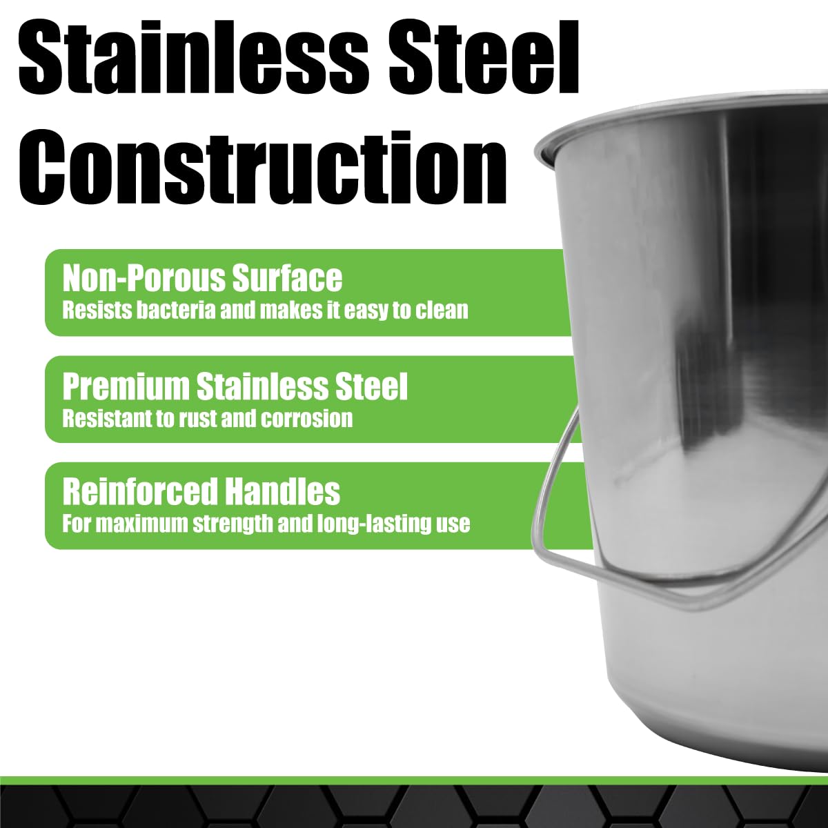 GRIP stainless steel bucket corrosion-resistance highlights long-lasting performance in gardening and car detailing.