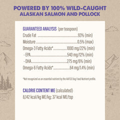 Grizzly Omega Health label closeup demonstrates DHA and EPA content.