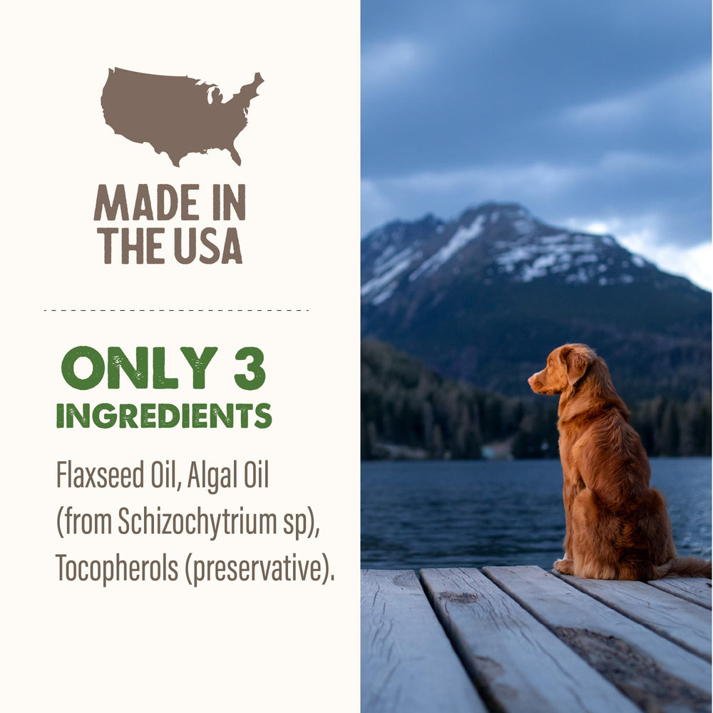Grizzly Pet Algal Plus EPA supports healthy skin and coat in pets