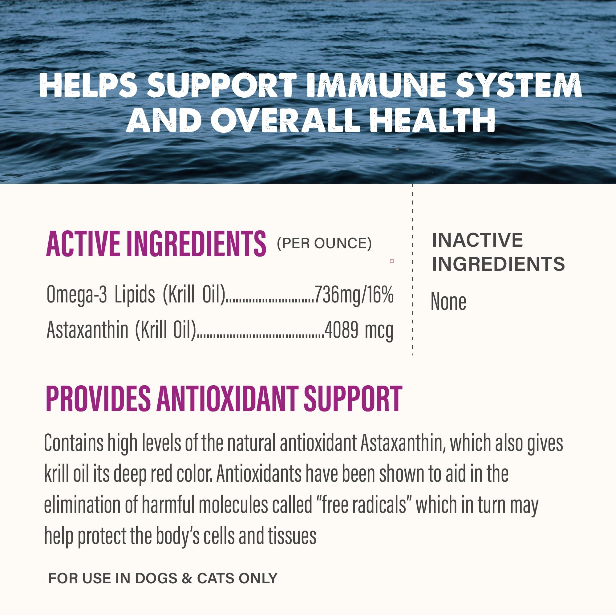 Grizzly Krill Oil highlights omega-3 phospholipids for pet diet balance