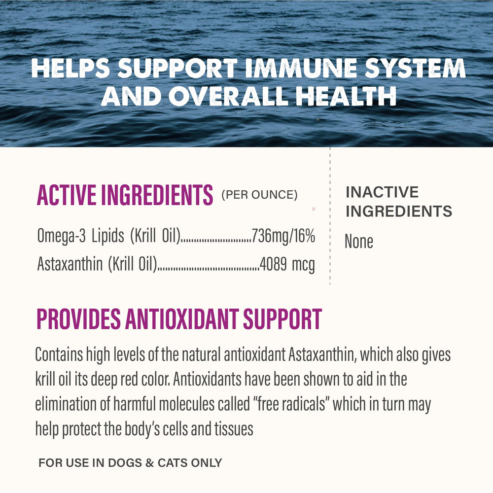 Grizzly Krill Oil highlights omega-3 phospholipids for pet diet balance