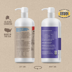 Grizzly Omega Health label close-up highlighting DHA and EPA