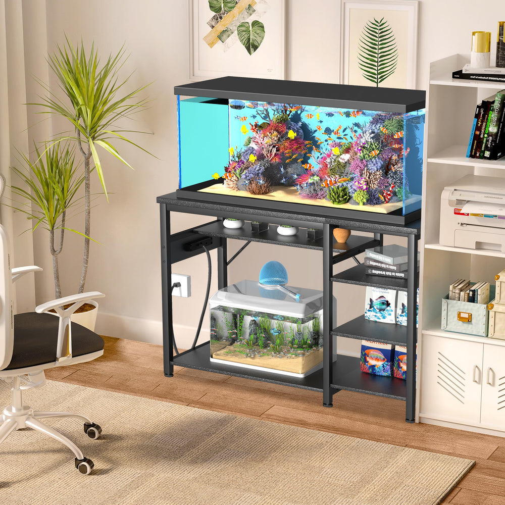 GRLEAF aquarium stand metal frame close-up highlights heavy-duty construction and durability.