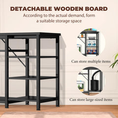 GRLEAF aquarium stand wood-panel detail showcases ventilation-friendly design for tanks and accessories.