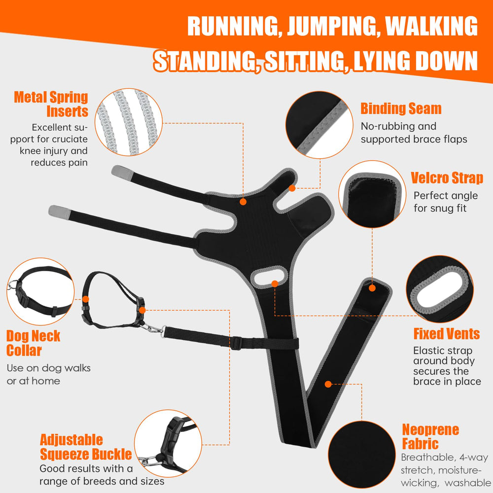 GRLEP knee brace with spring inserts adds gentle stability during movement