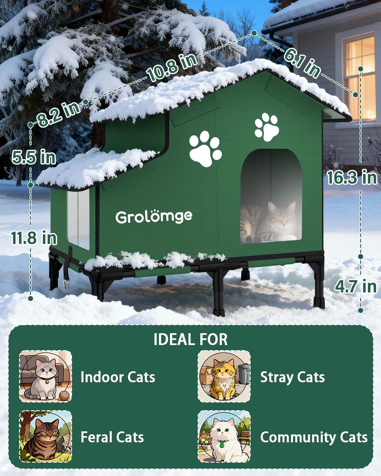 Grolomge easy no-tool setup lets you assemble quickly for immediate protection.