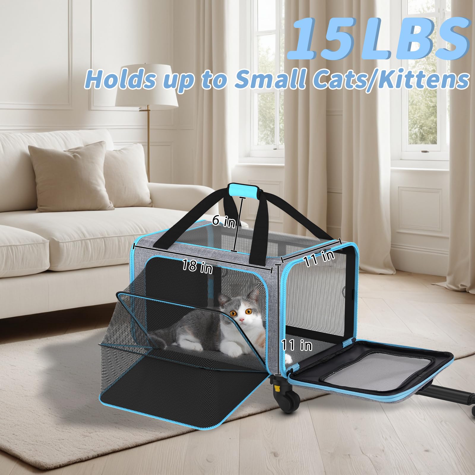 Grolomge internal leash lock ensures secure restraint inside the carrier.