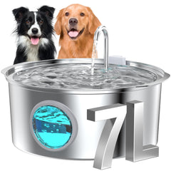 GROOKPET 7L tank view demonstrates large capacity for multi-pet homes.