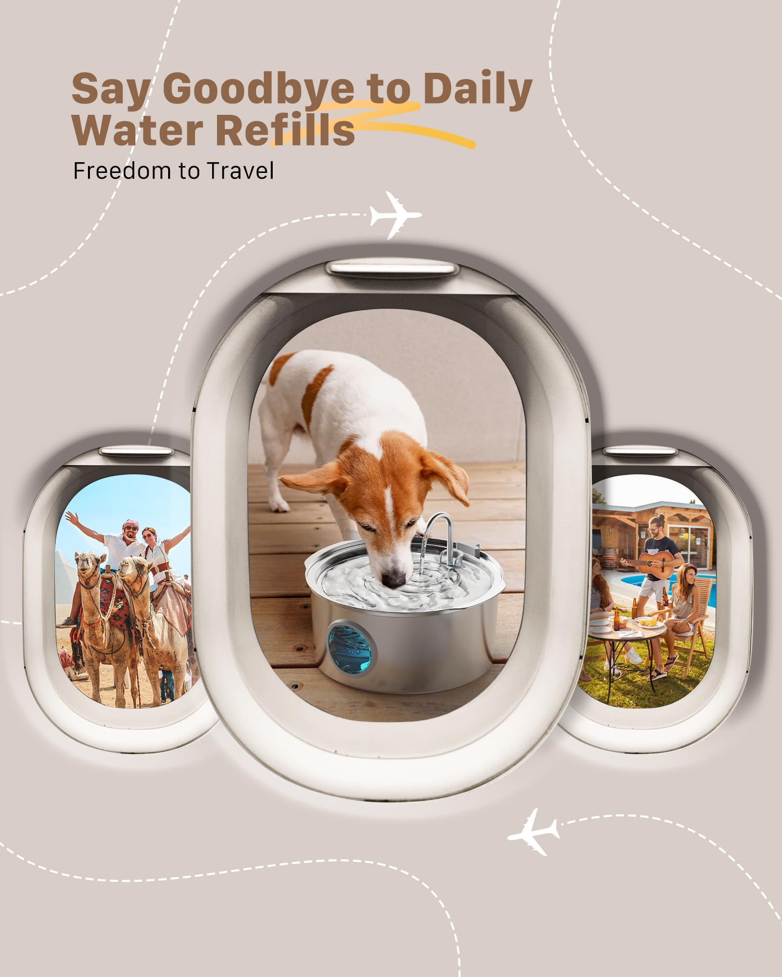 GROOKPET deep-tray view demonstrates capacity for large dogs and multi-pet households.