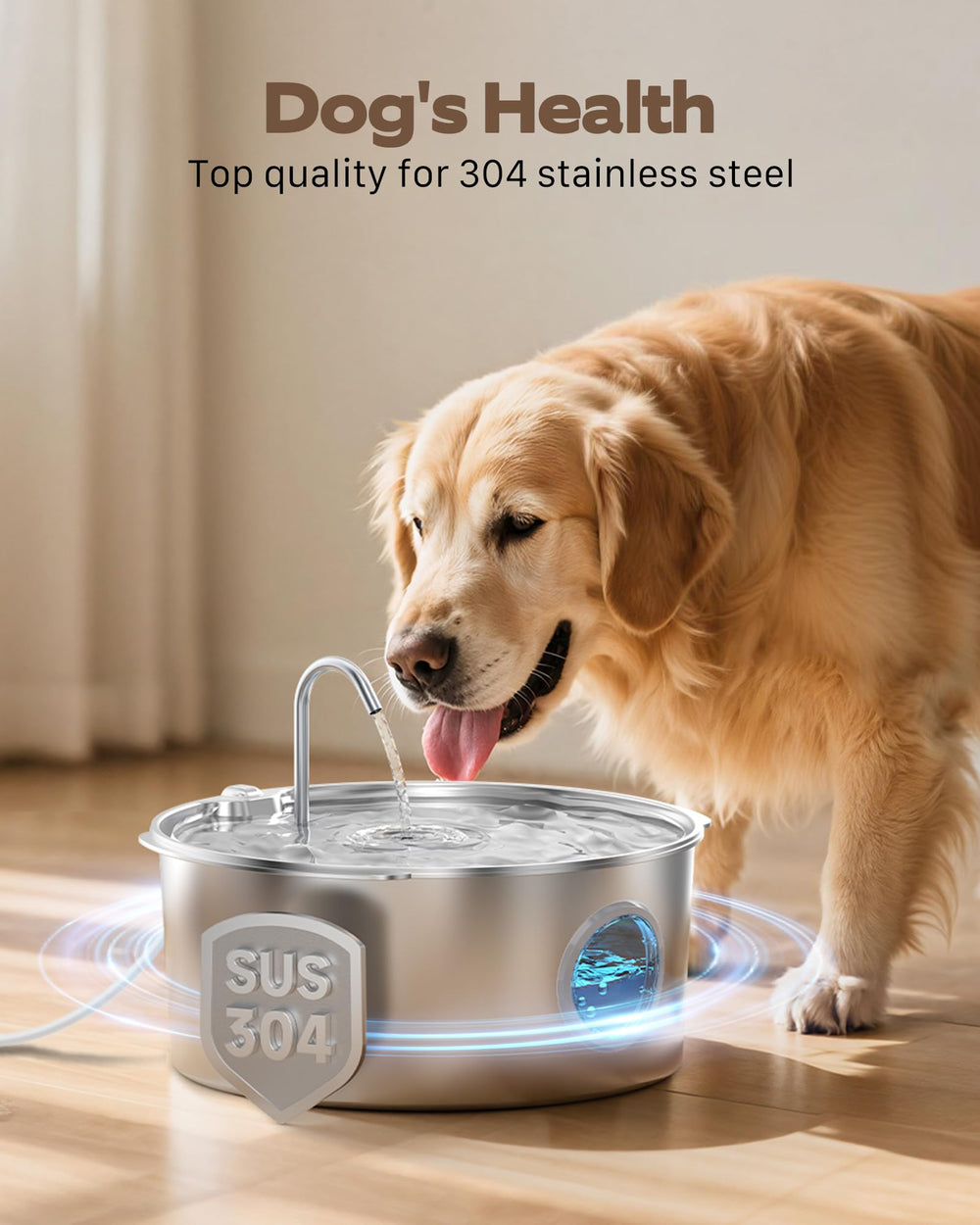 GROOKPET water-level-window-view enables easy monitoring of water supply for busy homes.