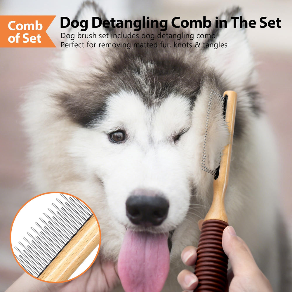 GROOMAGE beech wood and metal handle for durable, comfortable grooming
