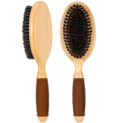 GROOMAGE boar bristle brush front view shows gentle shedding control