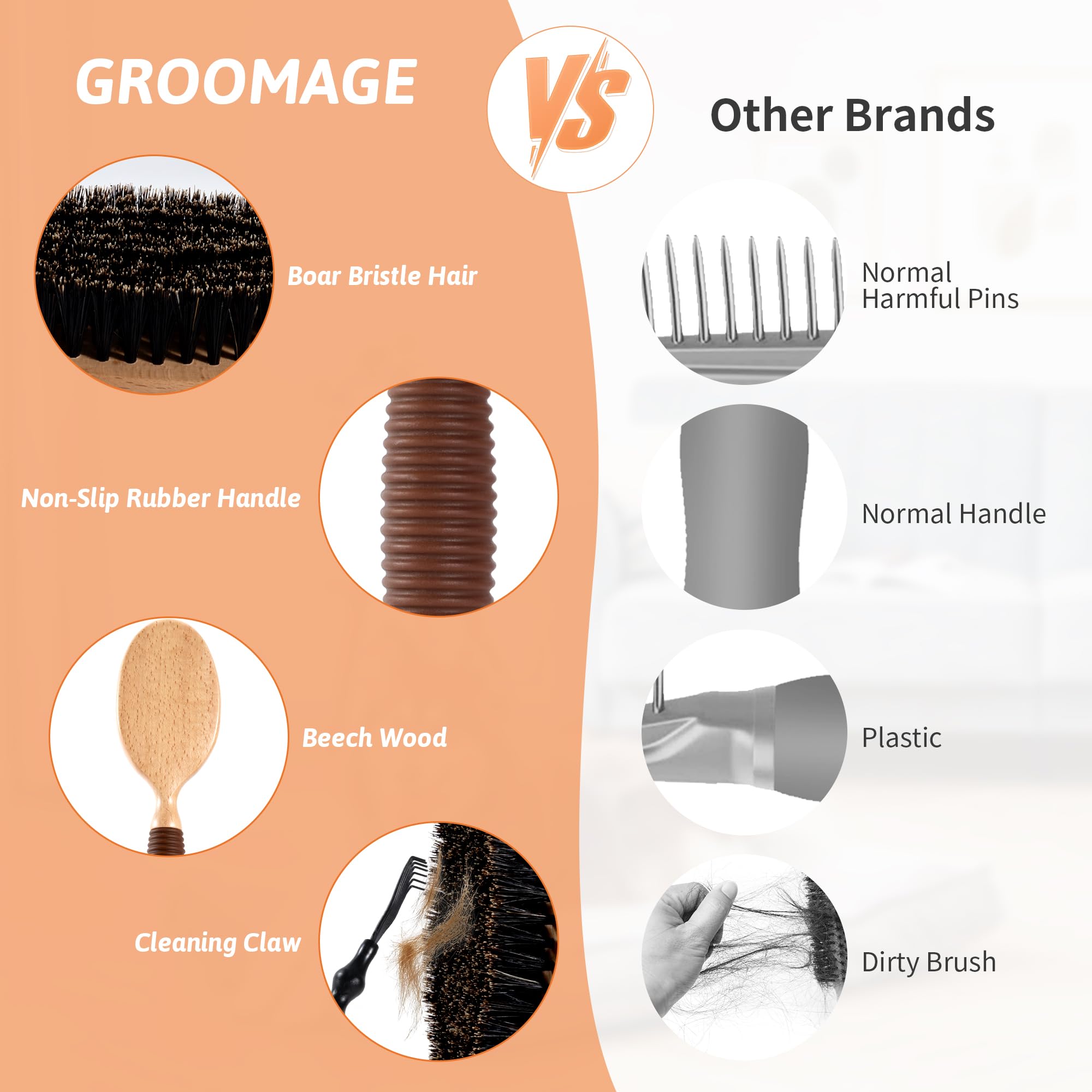 GROOMAGE brush session boosts coat shine and natural oils