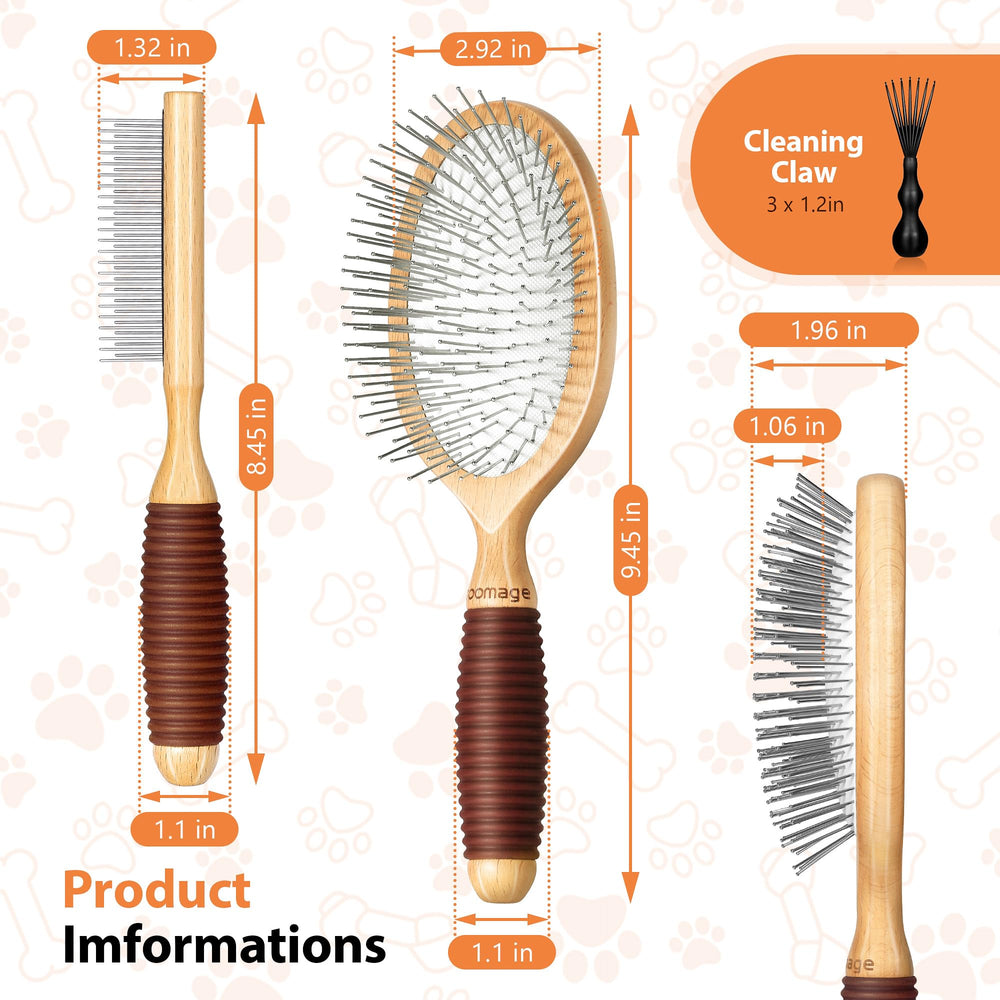 GROOMAGE stainless steel pin closeup shows rounded tips for pet safety
