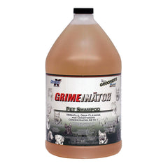 Groomers Edge Grimeinator bottle-pour shows easy dispensing for deep-cleaning pets