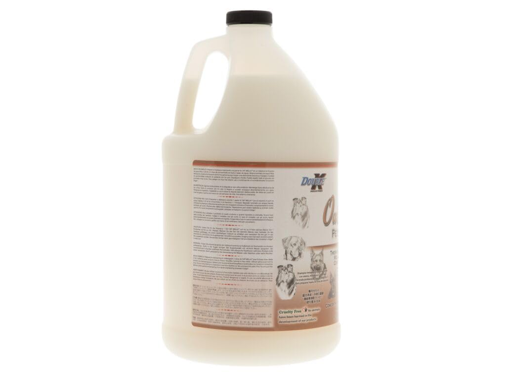 Groomer's Edge Oat Mella Shampoo dilution pump demonstrates concentrate dilution benefits.