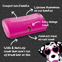 Groomi Tool pet grooming cats closeup demonstrates gentle coat care for cats.