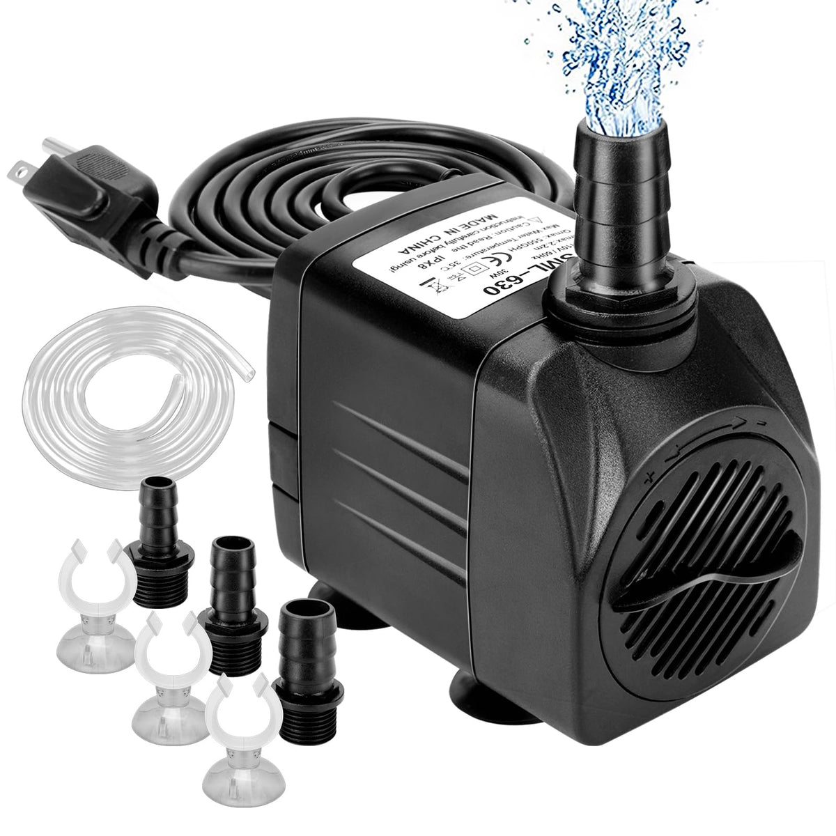 GROWNEER 550GPH submersible pump with flow knob for customizable water pressure in tanks