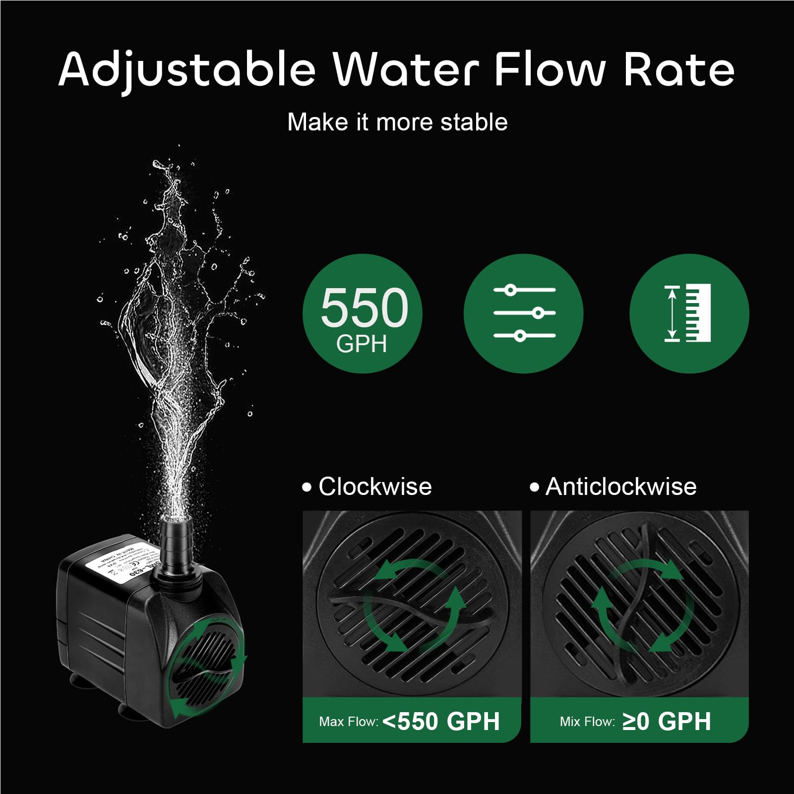 GROWNEER ideal for aquarium, fountain, application in water features