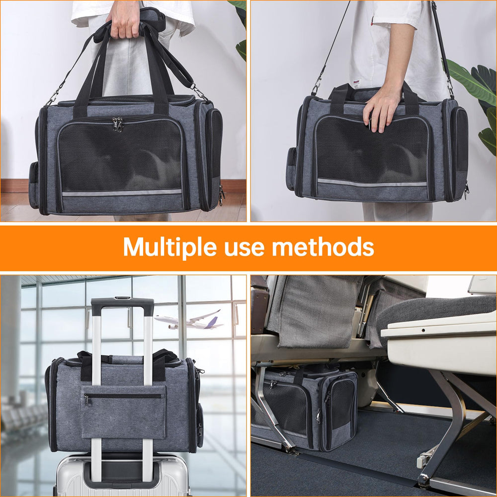 Groxkox cat carrier 600D oxford fabric is lightweight and easy to clean.