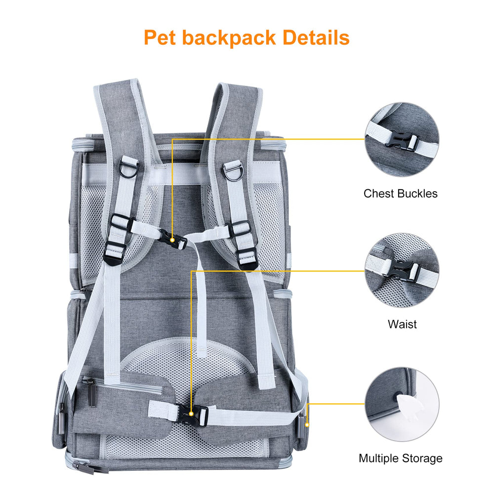 Groxkox spacious cabin supports two cats or one medium dog for relaxed travel.