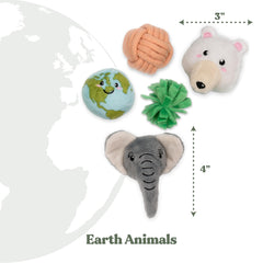 GRRREEN plush Earth Elephant cat toy durability for longer play sessions
