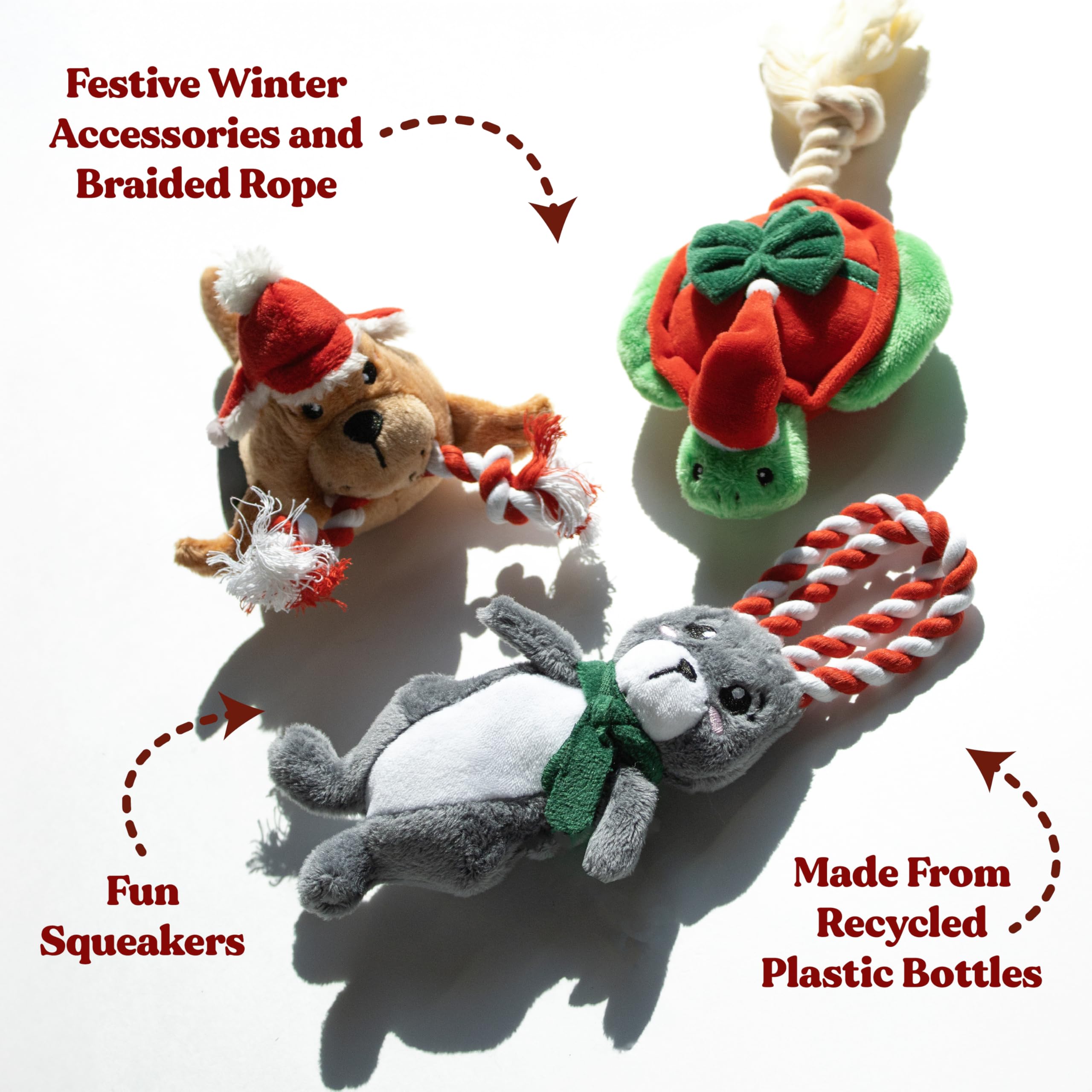 GRRREEN Arctic Hare plush toy with durable stitching for long-lasting play.