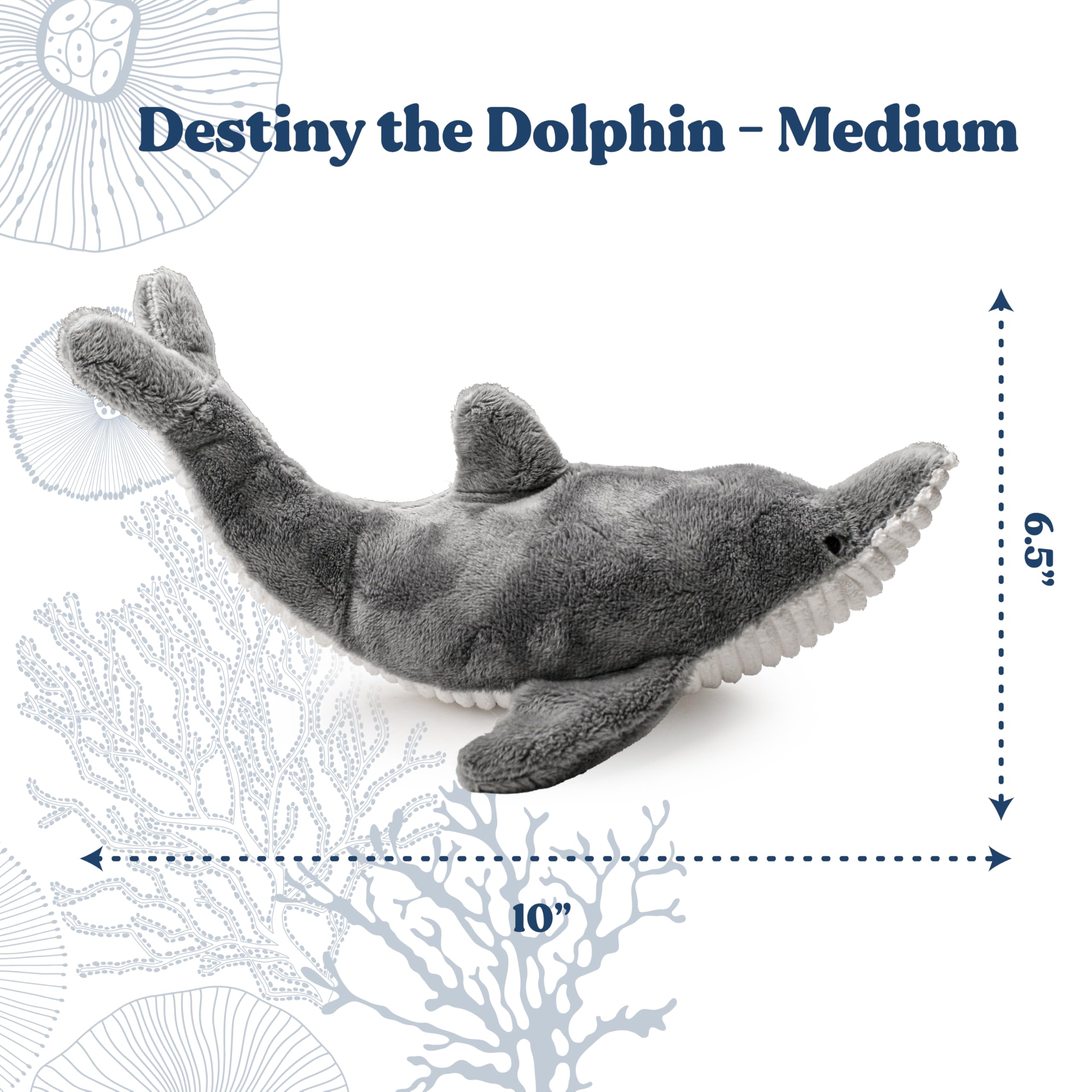 GRRREEN Destiny Dolphin toy easy to machine wash for quick cleanup.