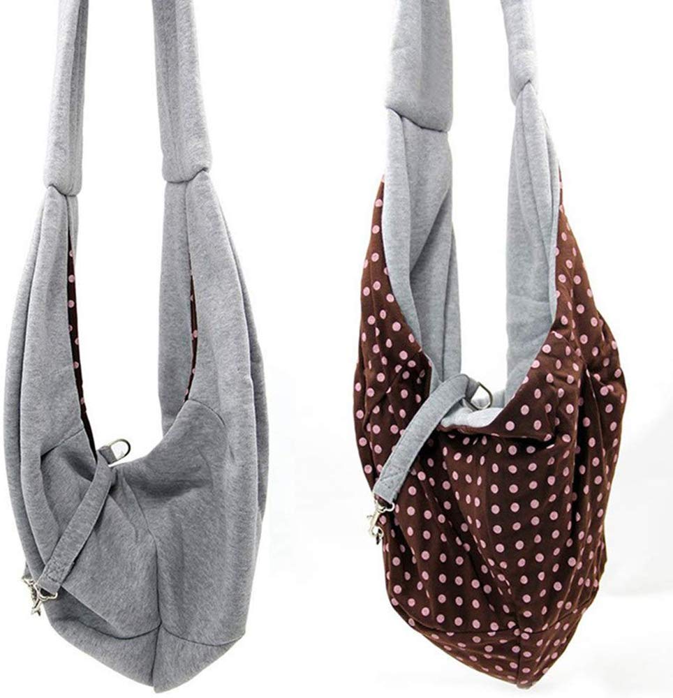 Grtdrm pet sling carrier soft cotton material offers comfortable transport.