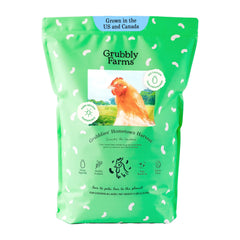 Grubbly Farms Grubblies packaging front highlights US/Canada sourcing for quality protein.