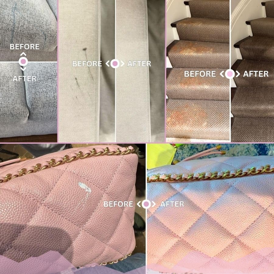 G's Cleaning Sofa cleaning spray on upholstery demonstrates safe, effective use.