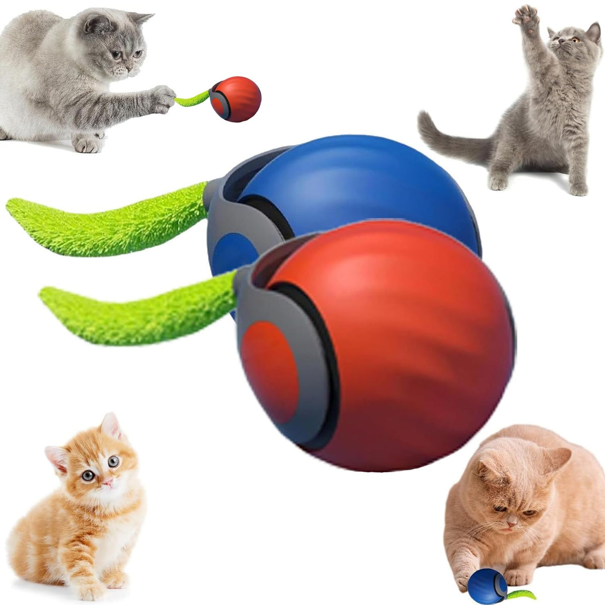 GSHLGAO Juguete Gato Interactivo Cola para estimular instinto de caza en interiores.