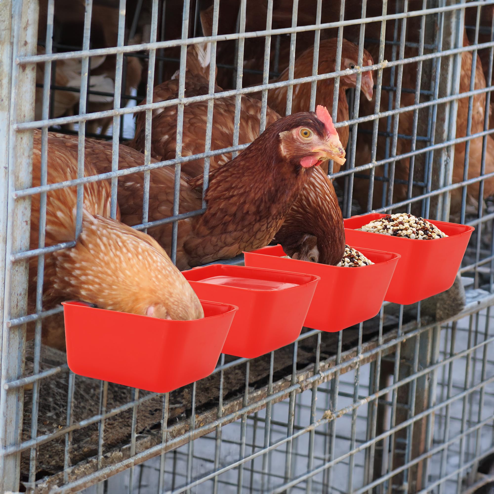 GSHYMXT multi-use cage cup, red, versatile placement